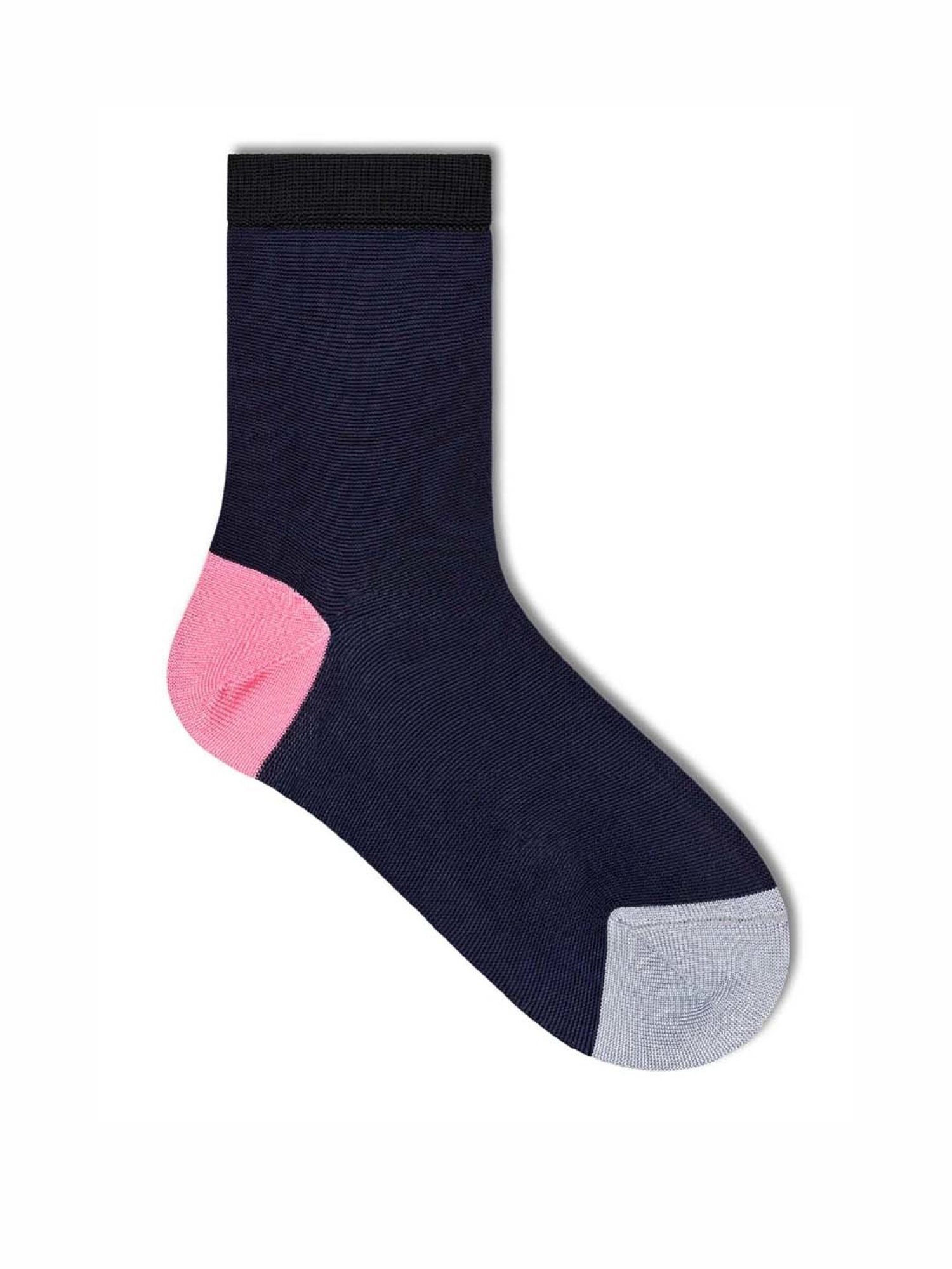 Happy Socks Hysteria Grace Ankle Blue Cotton Solid Socks (36-38)