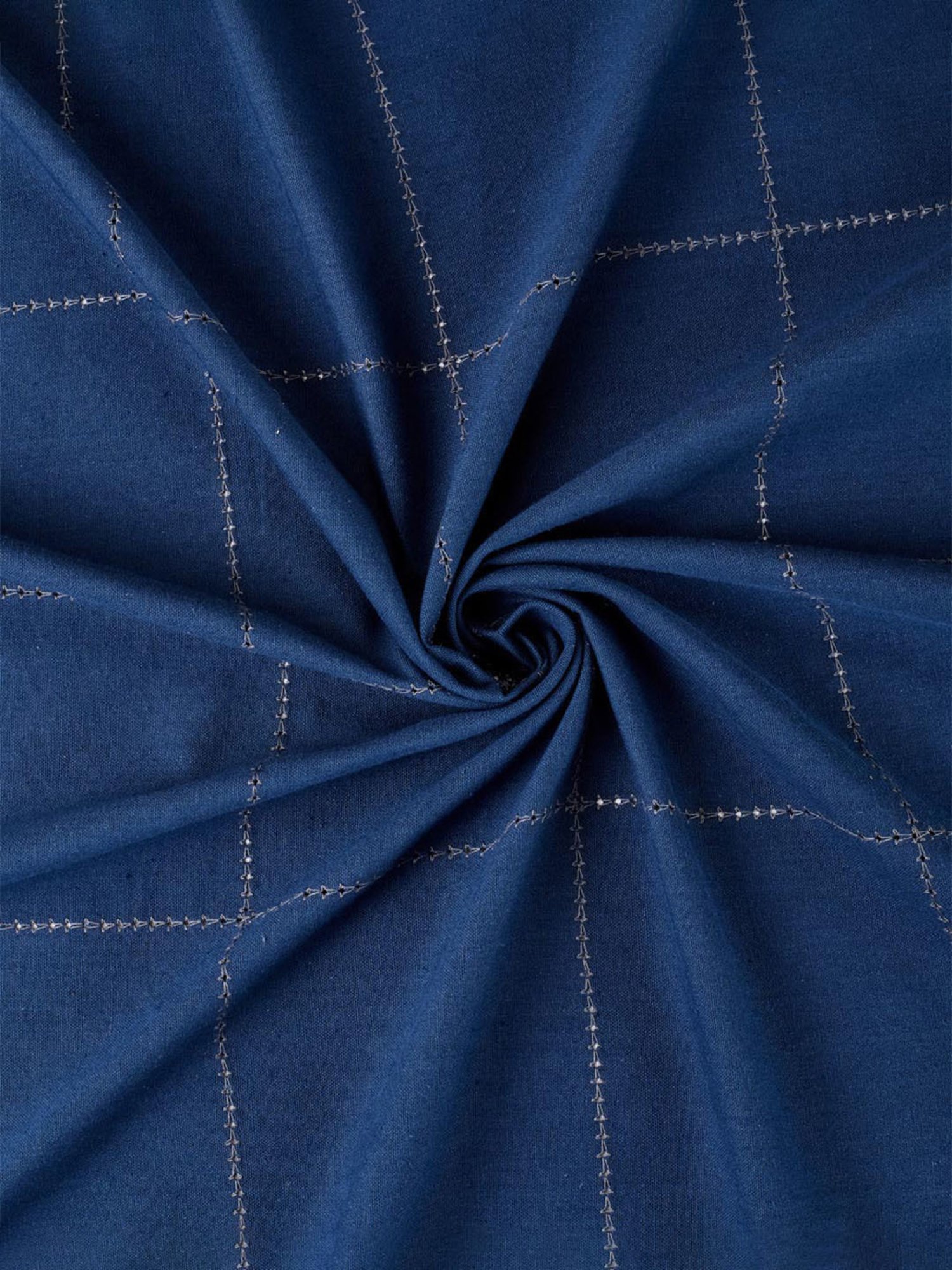 Fabindia Indigo Cotton 86 TC 200 GSM Baasu Table Cover - Set of 4