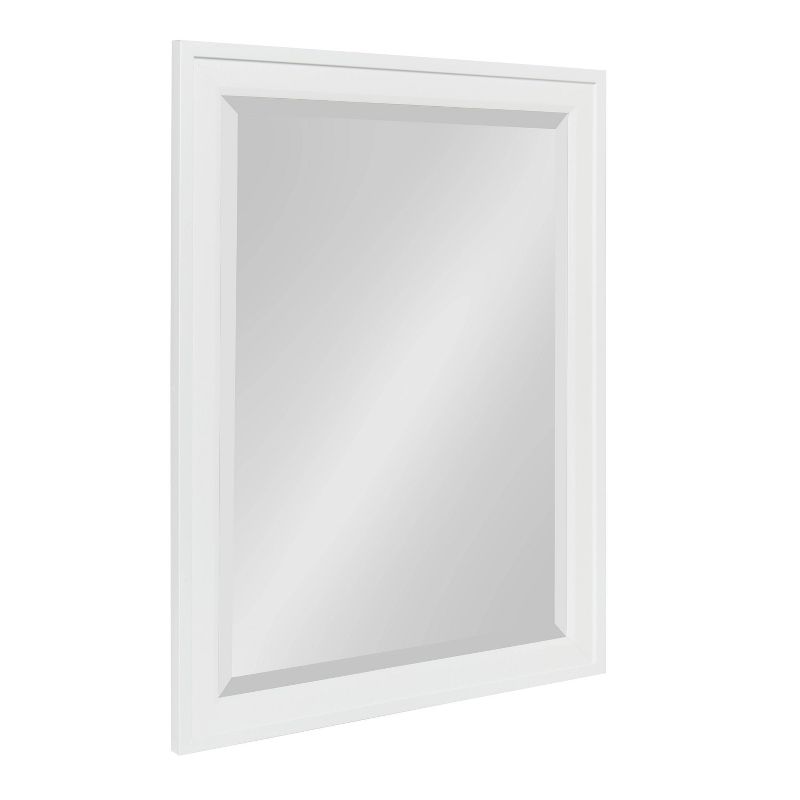 21.5" x 27.5" Bosc Rectangle Wall Mirror White - DesignOvation