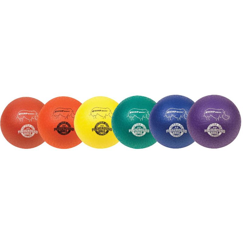 Champion 8 1/2 in,  Sports Rhino Skin Soft EEZE Playground Ball Set, set of 6