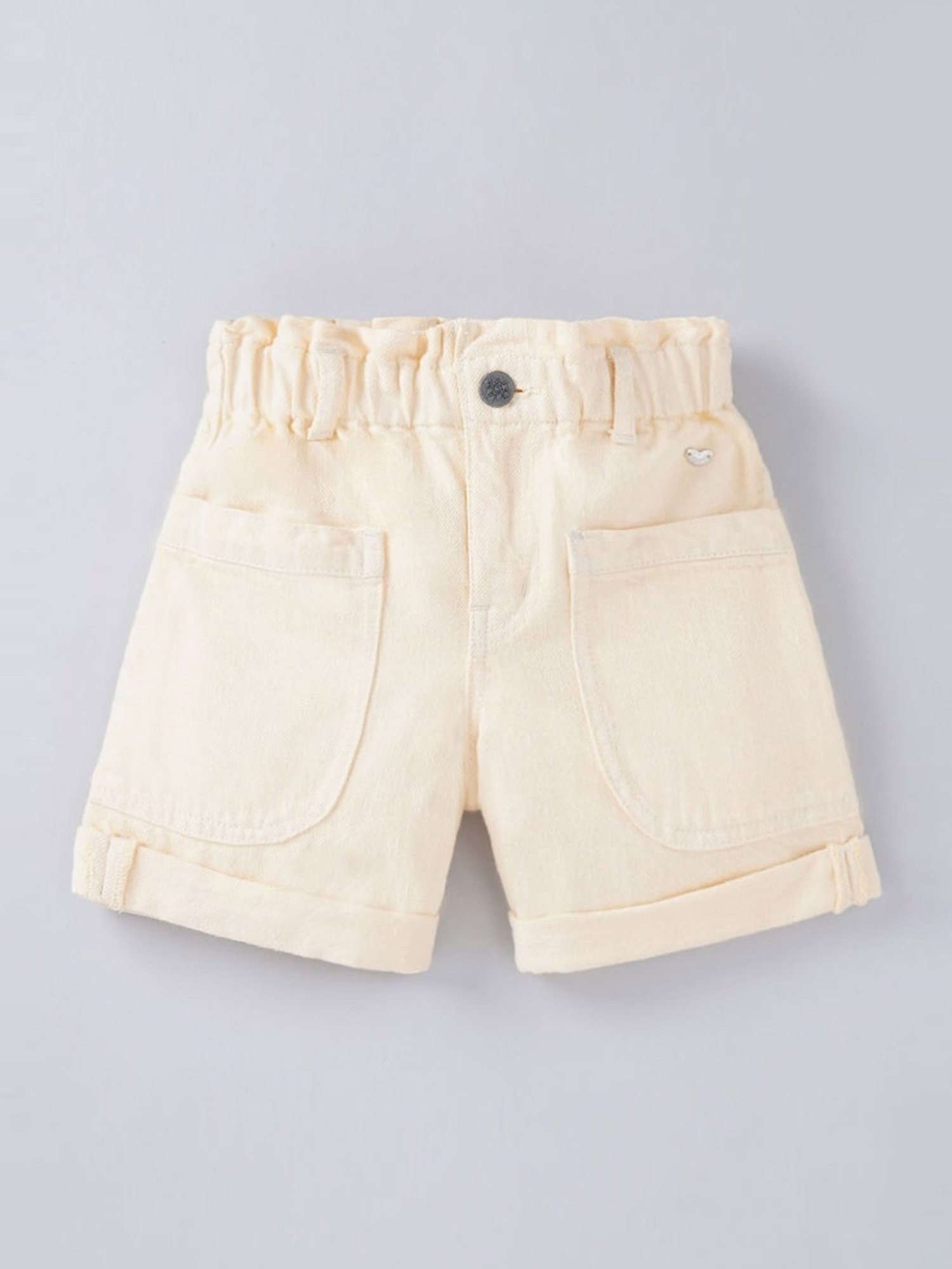 United Colors of Benetton Kids White Solid Shorts