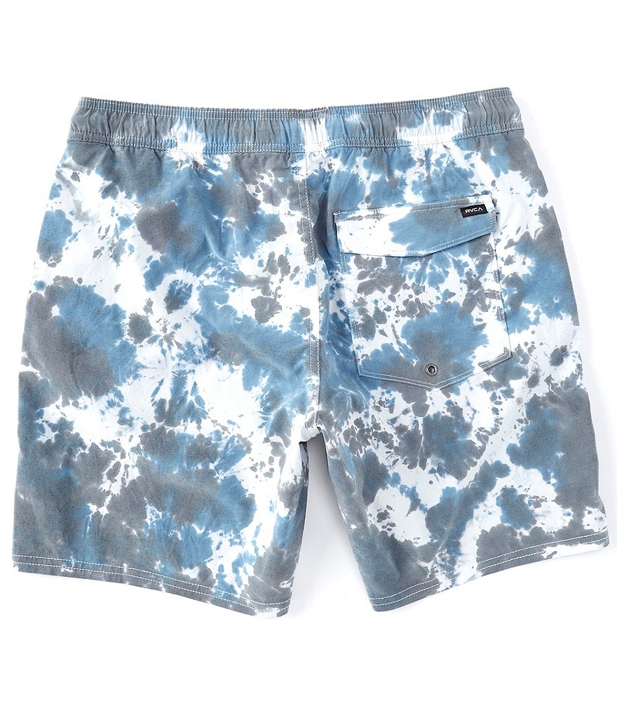 RVCA Manic Elastic Tie-Dye Print 17#double; Outseam Shorts