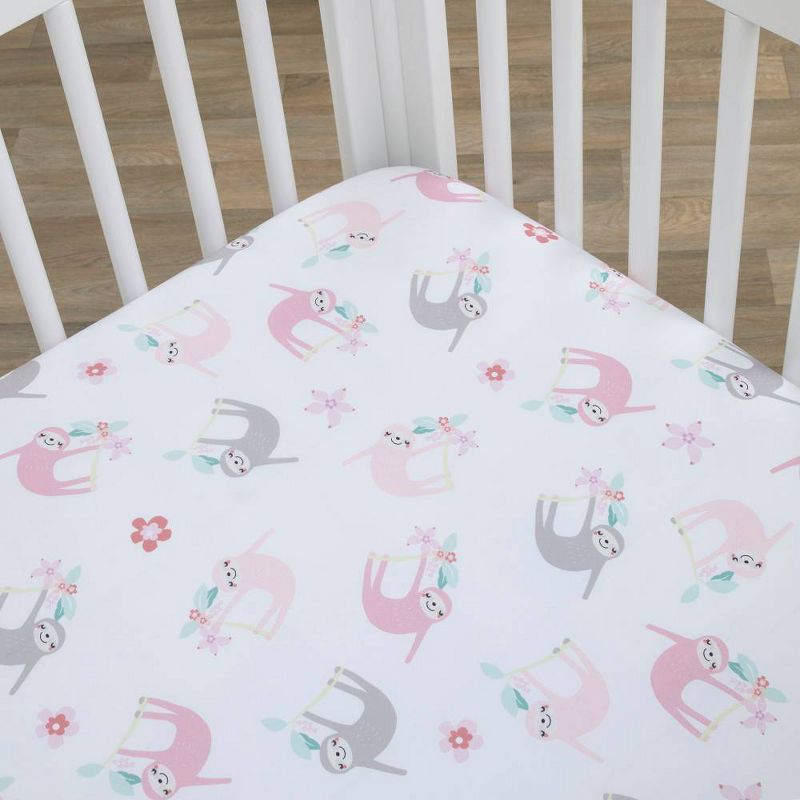 Little Love by NoJo Tropical Garden All Over Print Crib Sheet