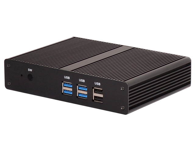 HUNSN Fanless Mini PC, Intel Celeron 3205U/3215U/3755U/3558U, Desktop Computer, HTPC, Kodi Box, Windows 10 Pro/Linux Ubuntu, BM05, AC WiFi2.4+5Ghz/BT/VGA/HDMI/LAN/4USB3.0/2USB2.0, (8G RAM/128G SSD)