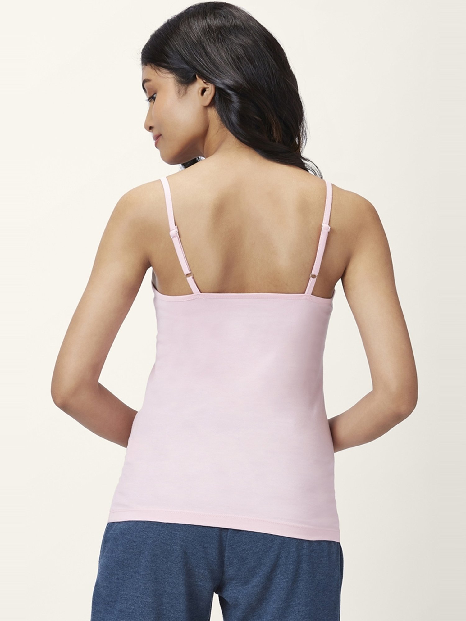 Dreamz by Pantaloons Pink & Navy Cotton Camisoles - Pack Of 2