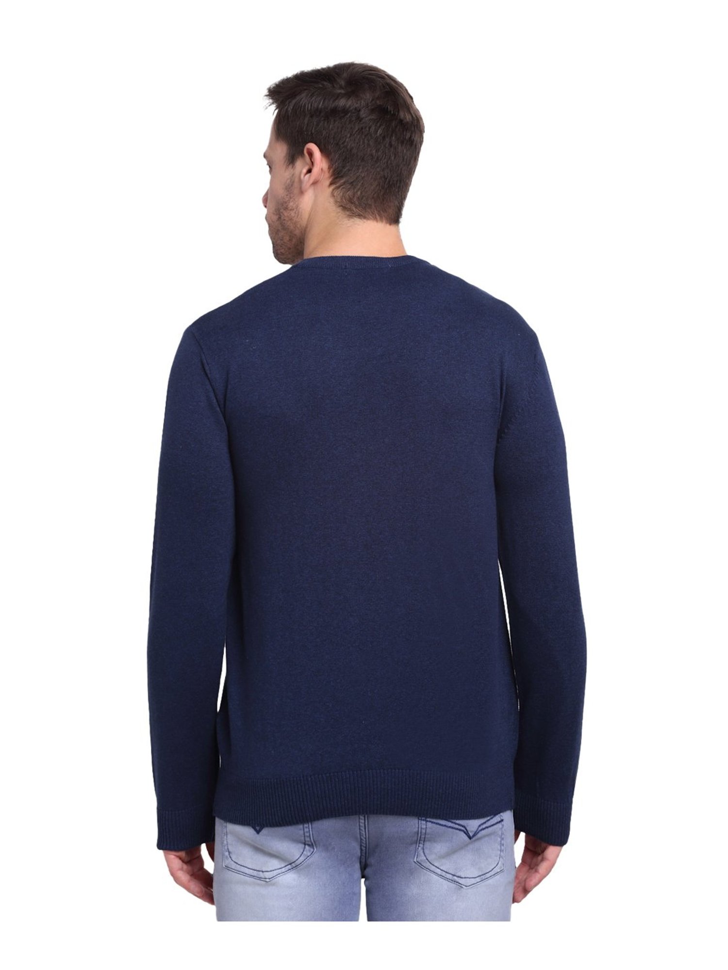 Cantabil Indigo Melange Regular Fit Pullover