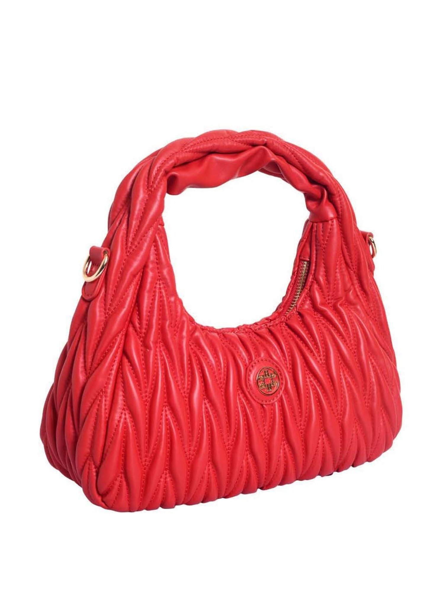 Lino Perros Red Quilted Medium Handbag