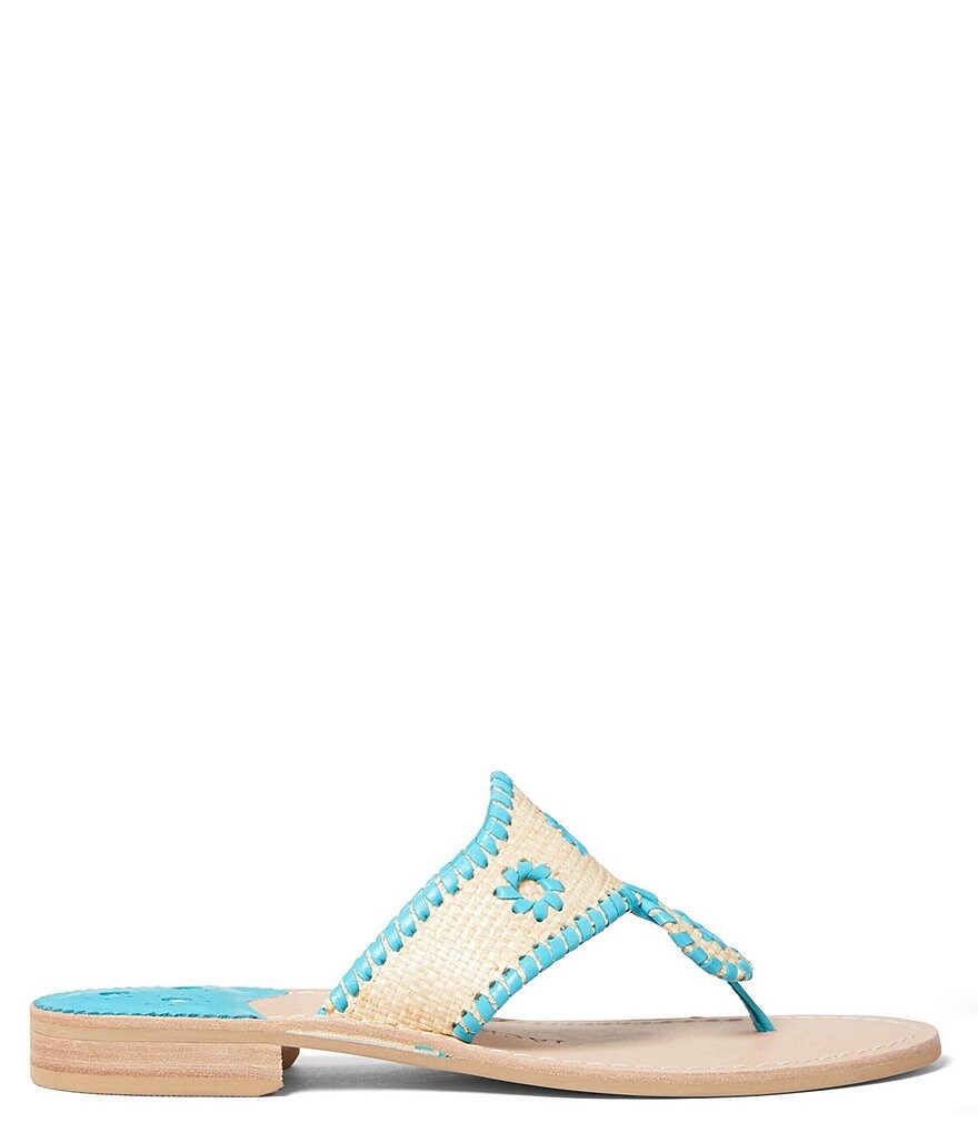 Jack Rogers Jacks Rattan Flat Thong Sandals