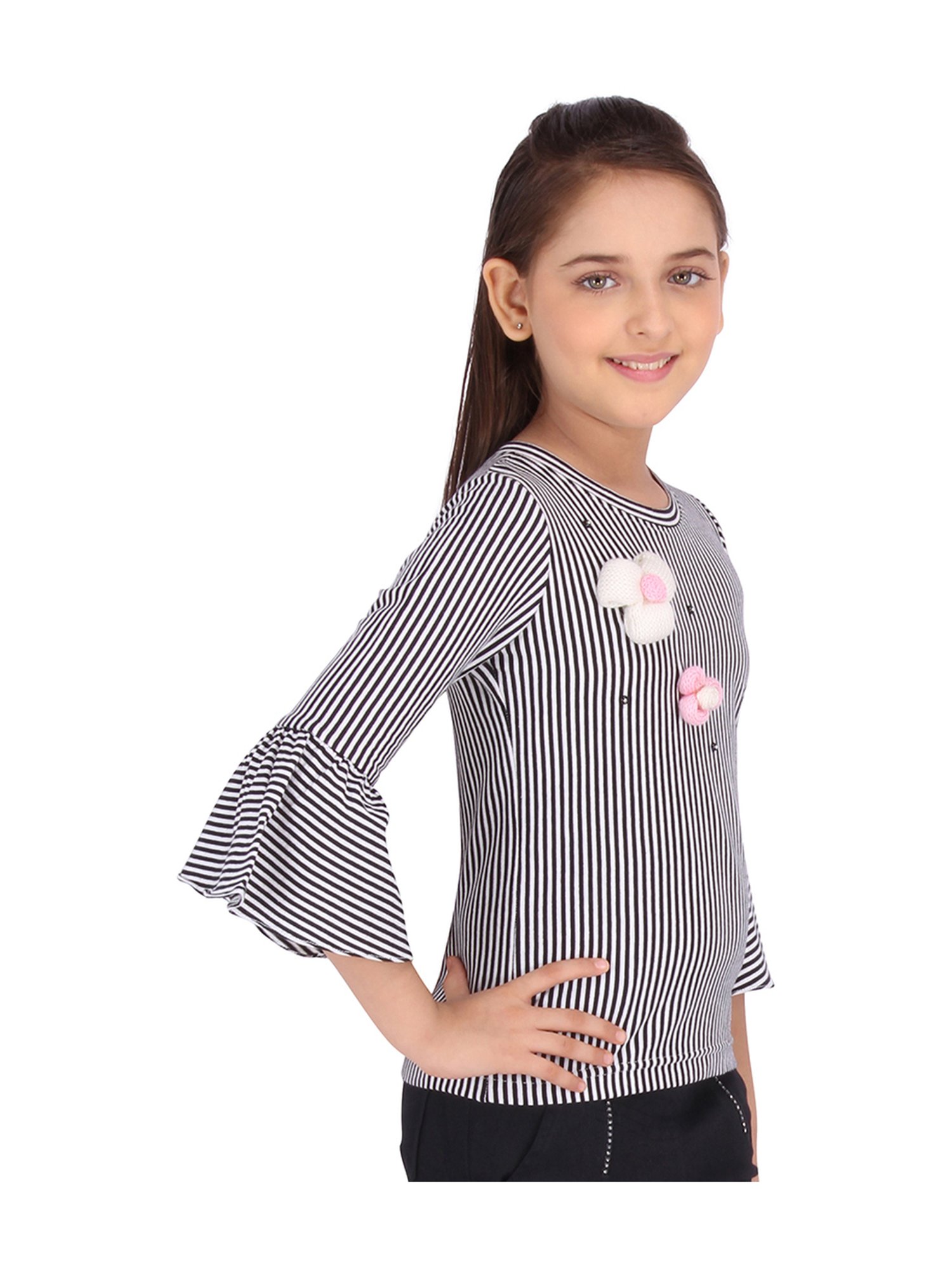 Cutecumber Kids Black Striped Top