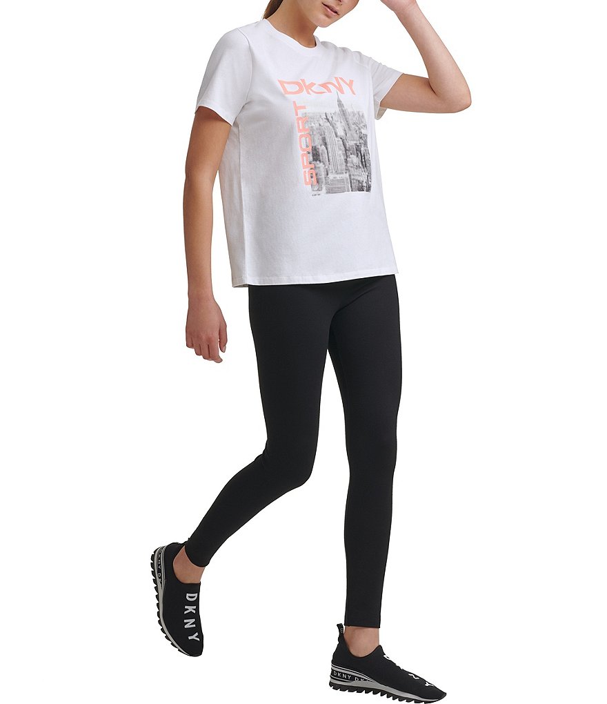 DKNY Sport City Graffiti Logo Basic Tee