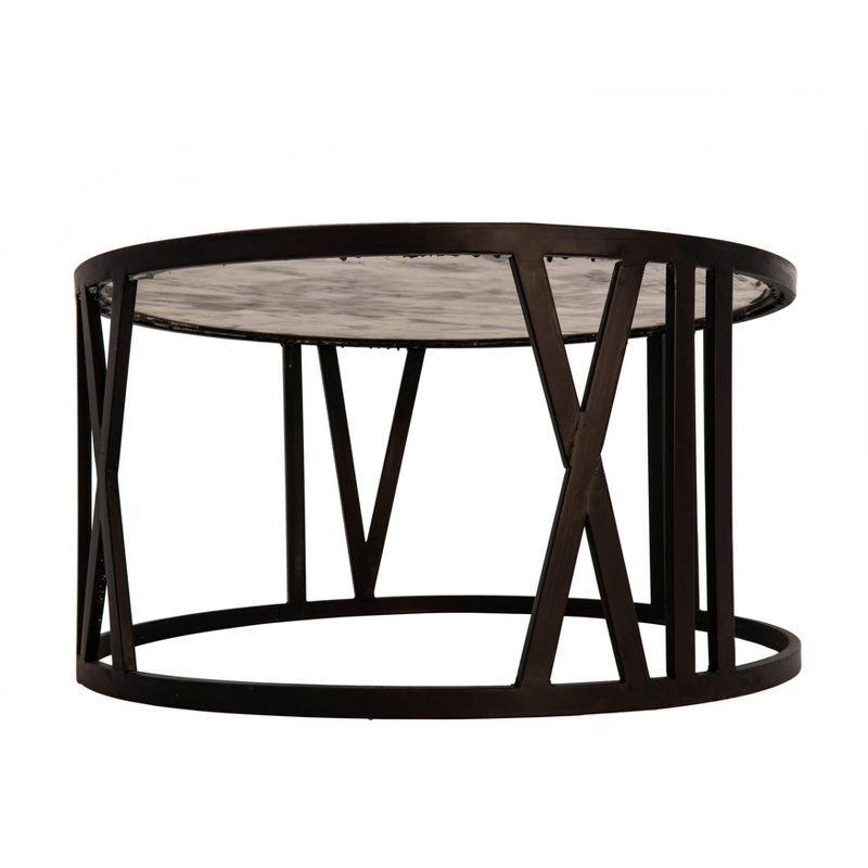 30" Round Coffee Table Black - Sagebrook Home