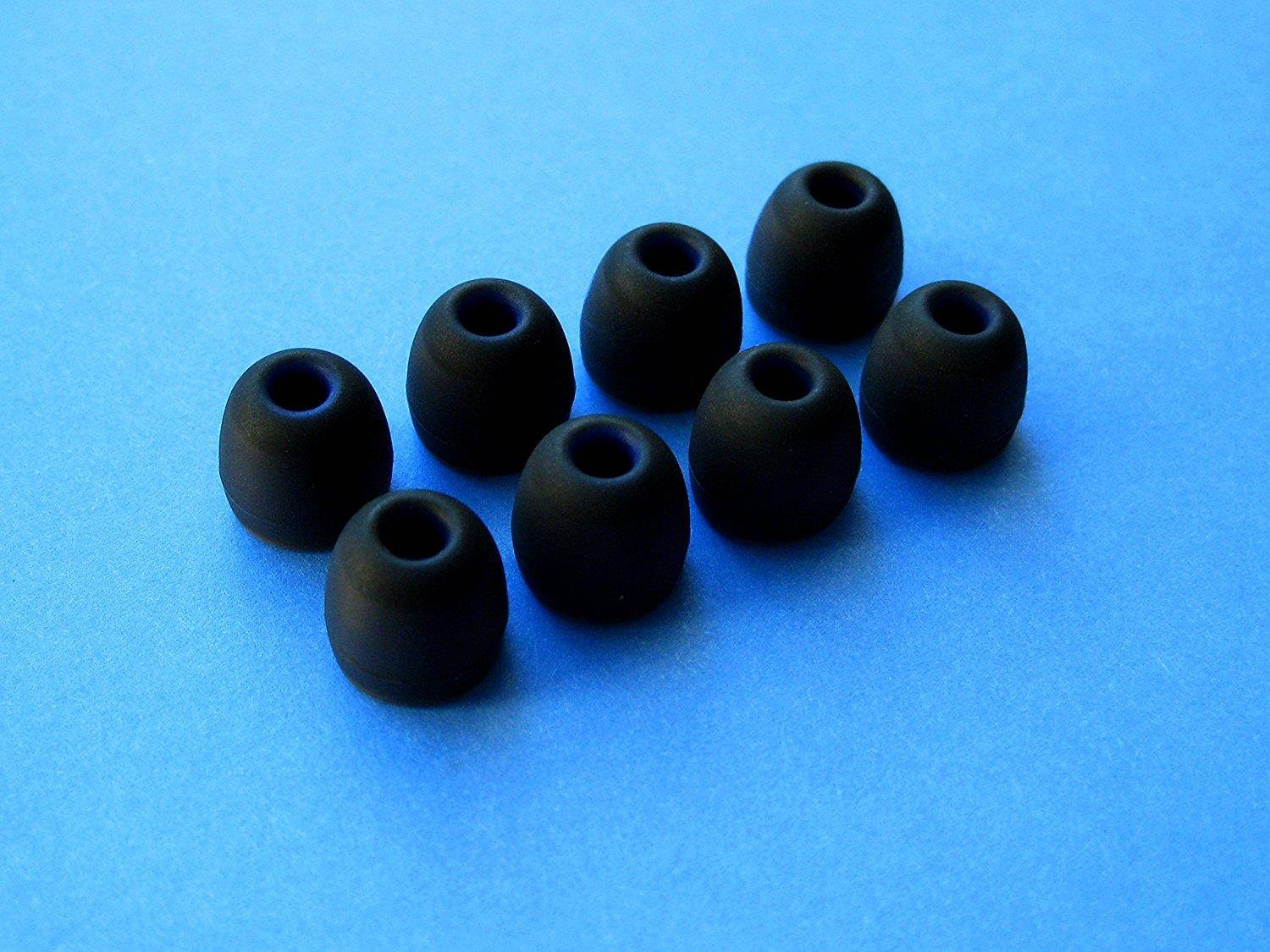 8pcs Small (S) Comfort Stay (BK) Replacement Set Earbuds Eartips for Jaybird X2 Wireless Bluetooth In Ear Earphones/Headphones