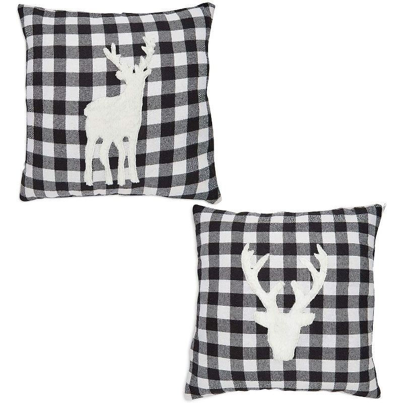 2pk Mina Victory Life Styles Solid Velvet Pillow Covers Brown - Nourison