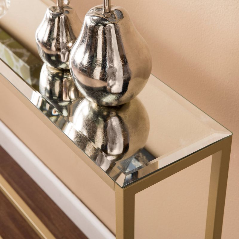 Dillard Narrow Long Console Table Deep Gold - Aiden Lane