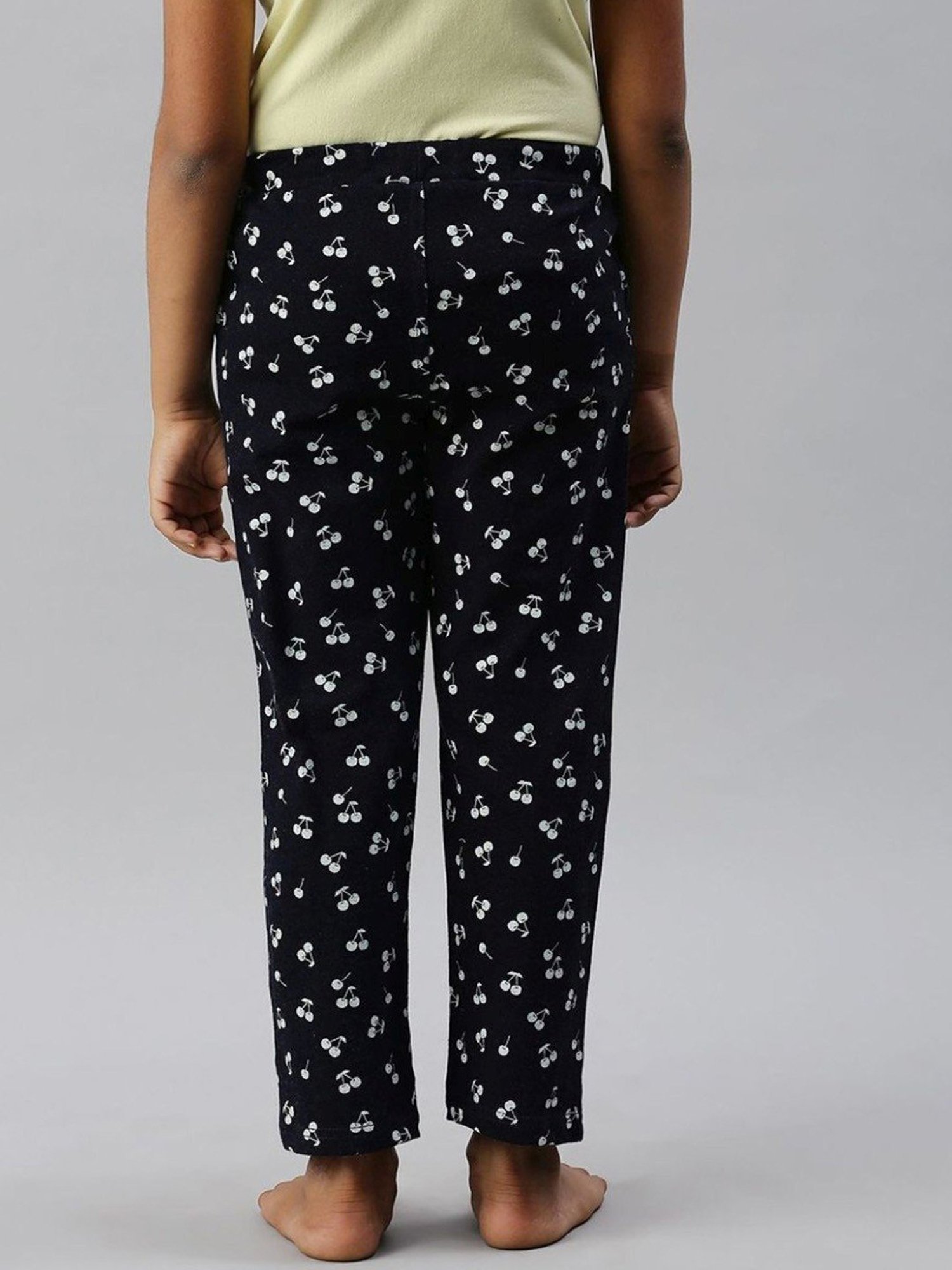 Kryptic Girls Navy Cotton Printed Pajamas