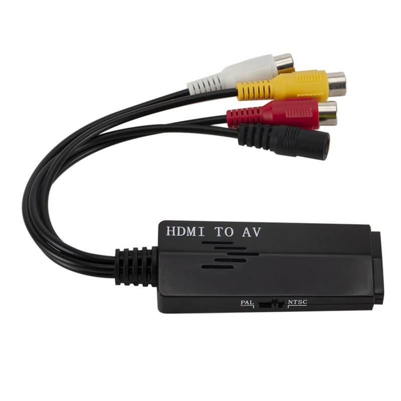 HDMI To AV Adapter HD Video Converter For HDMI To RCA AV / CVSB L / R Video 1080P HDMI2AV Support NTSC PAL Output