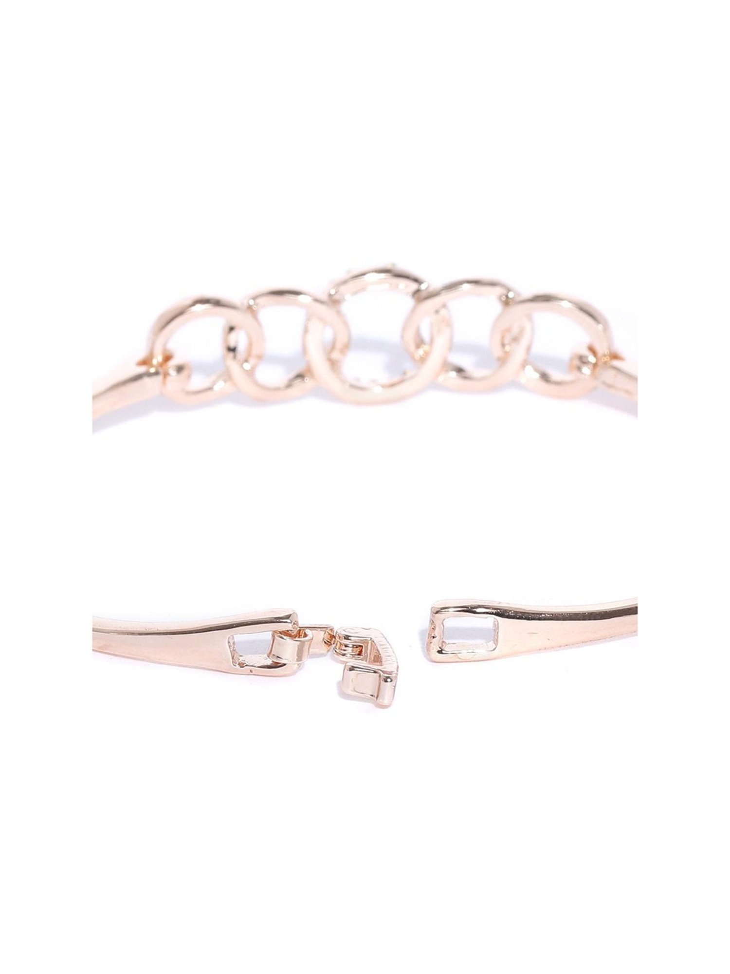 YouBella Rose Gold-Plated Stone Studded Style Classic Bracelet