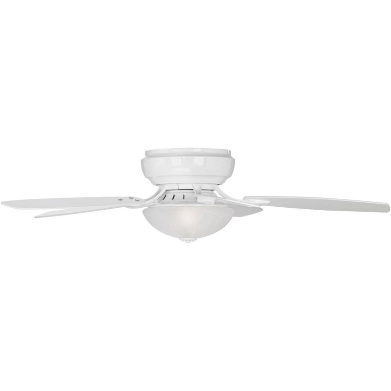 60" Casa Vieja Modern Hugger Ceiling Fan with Light LED White Reversible Blades Frosted Glass Living Room Kitchen Bedroom Family