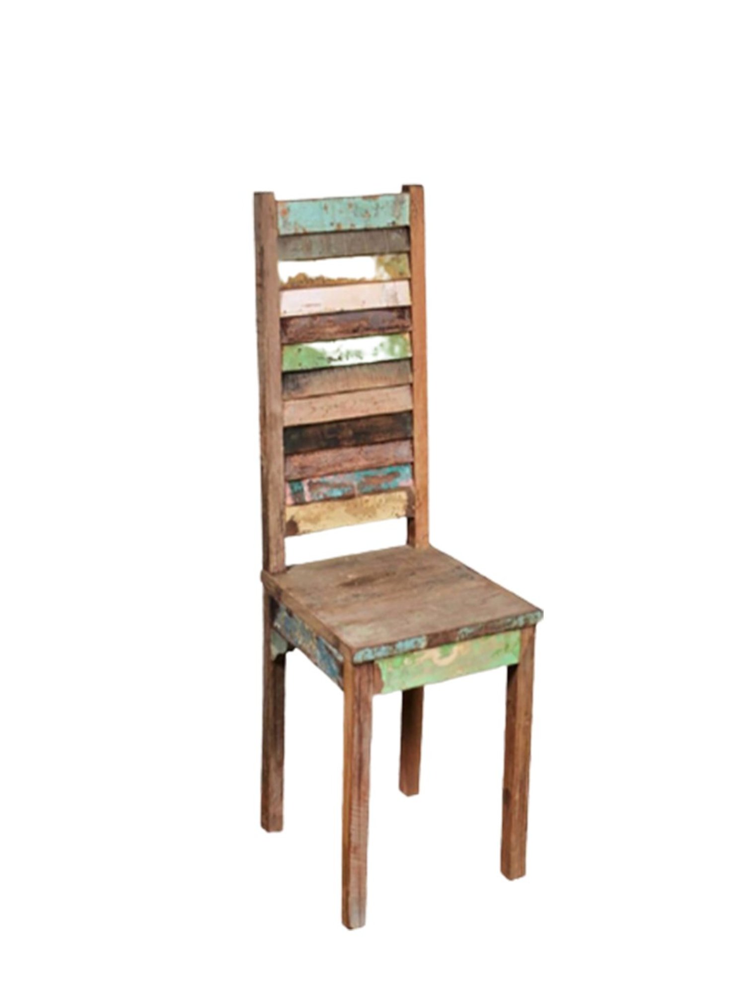 Artisans Rose Juni Distressed Multicolor Reclaimed wood Chair