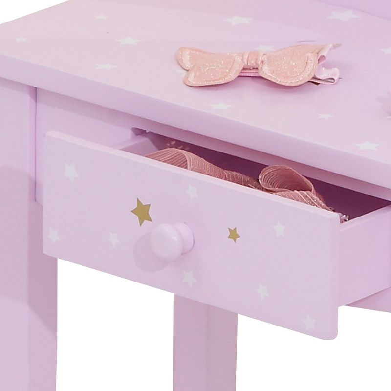Olivia's Little World - Twinkle Stars Princess 18" Doll Vanity Table & Stool Set