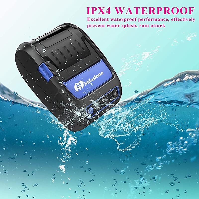 Mobile Thermal Receipt Printer,  Handheld 2 Inches 58mm Mini Portable Bluetooth 4.0 POS Printer Wireless with Rechargeable Battery, Compatible with Android/Windows