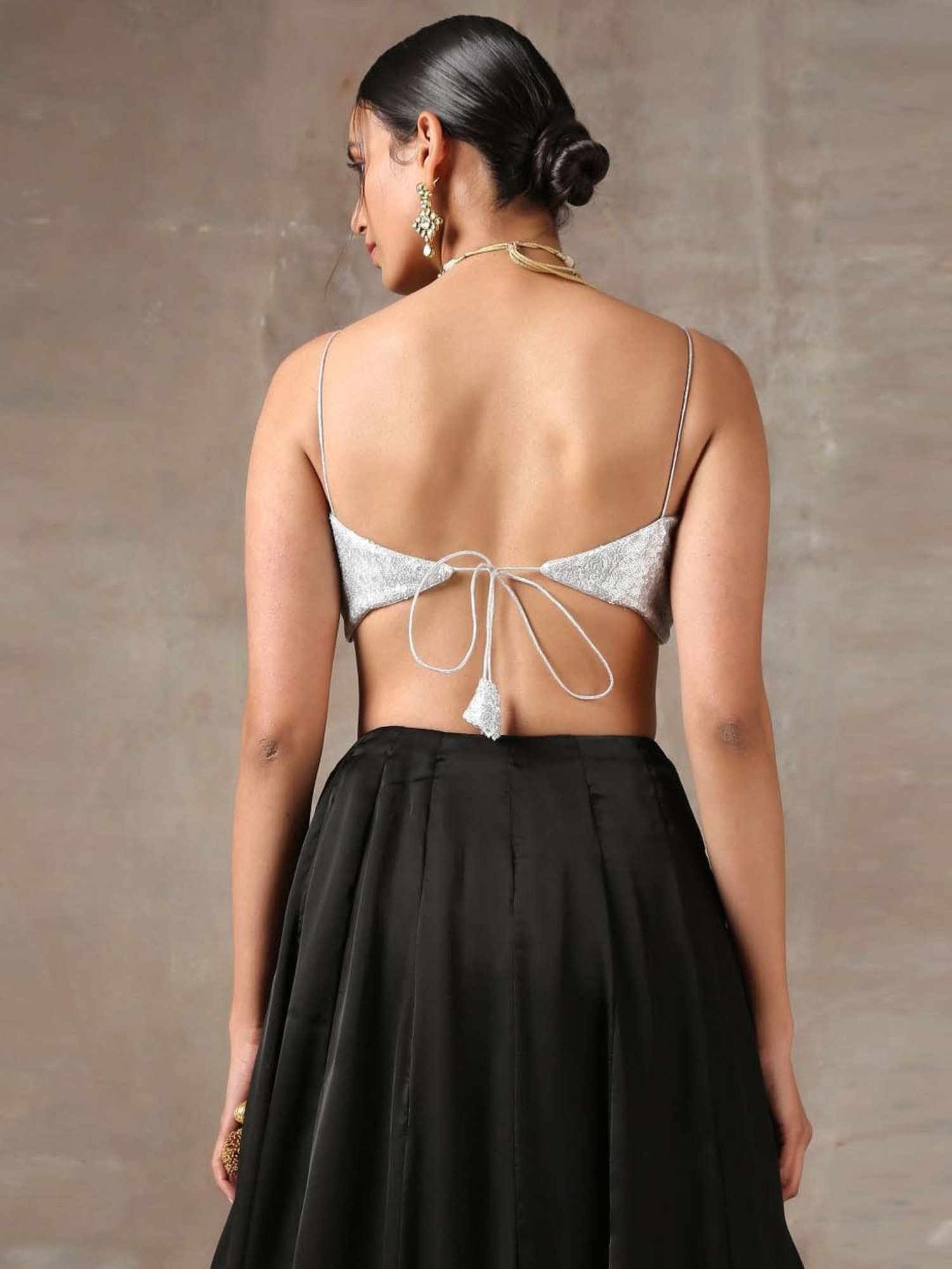 Swtantra Silver Embellished Readymade Blouse