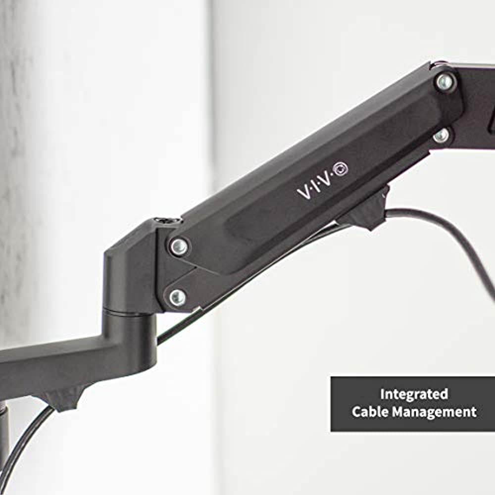 VIVO Premium Aluminum Single TV Wall Mount Adjustable Arm for Screens up to 55" | VESA 400x400 (MOUNT-G400B)