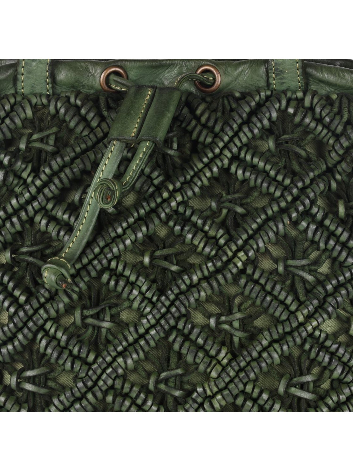 KOMPANERO Macrame Sage Textured Large Shoulder Handbag