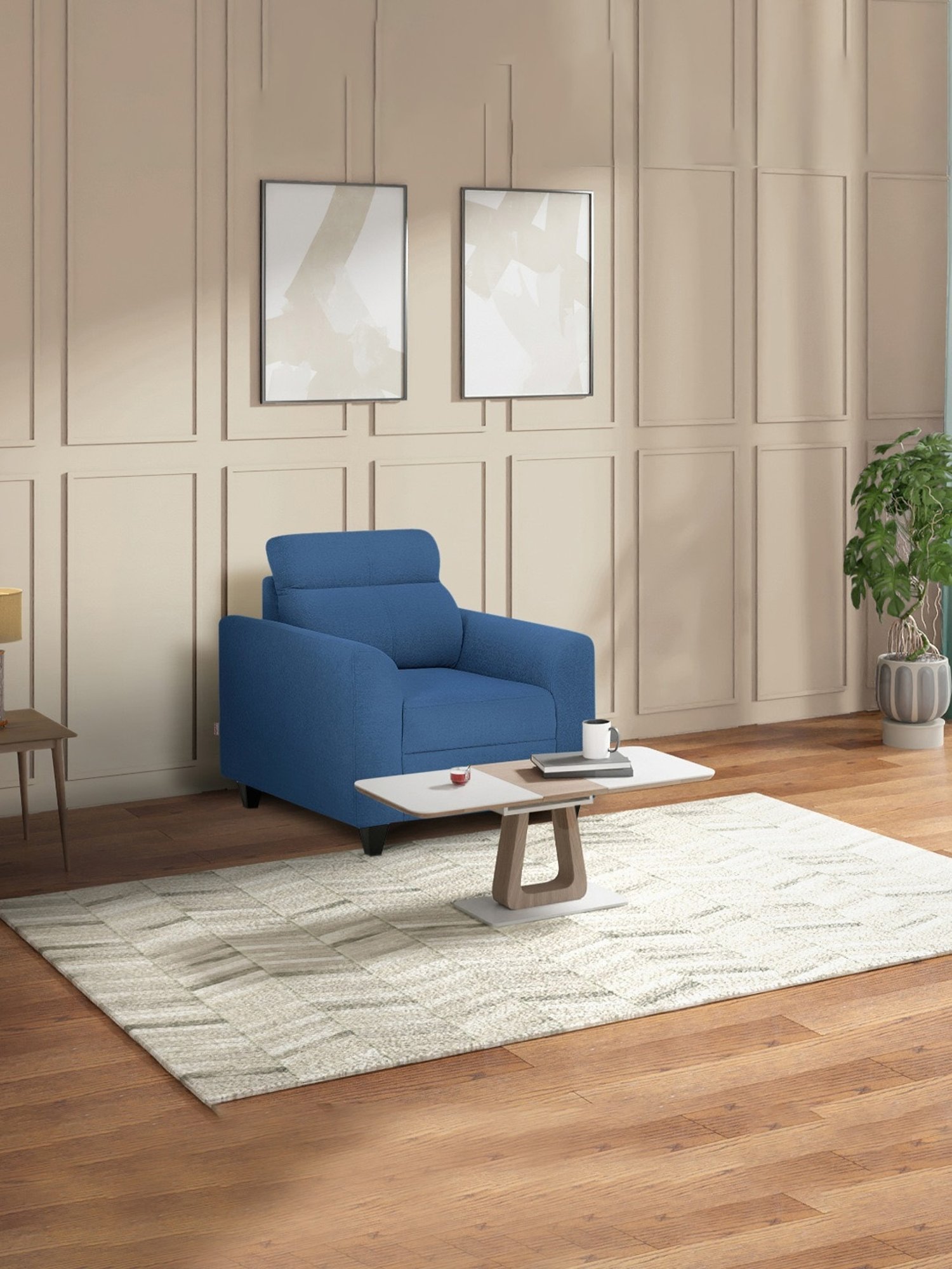 Durian Berry Black Premium Leatherette 2 Seater Sofa