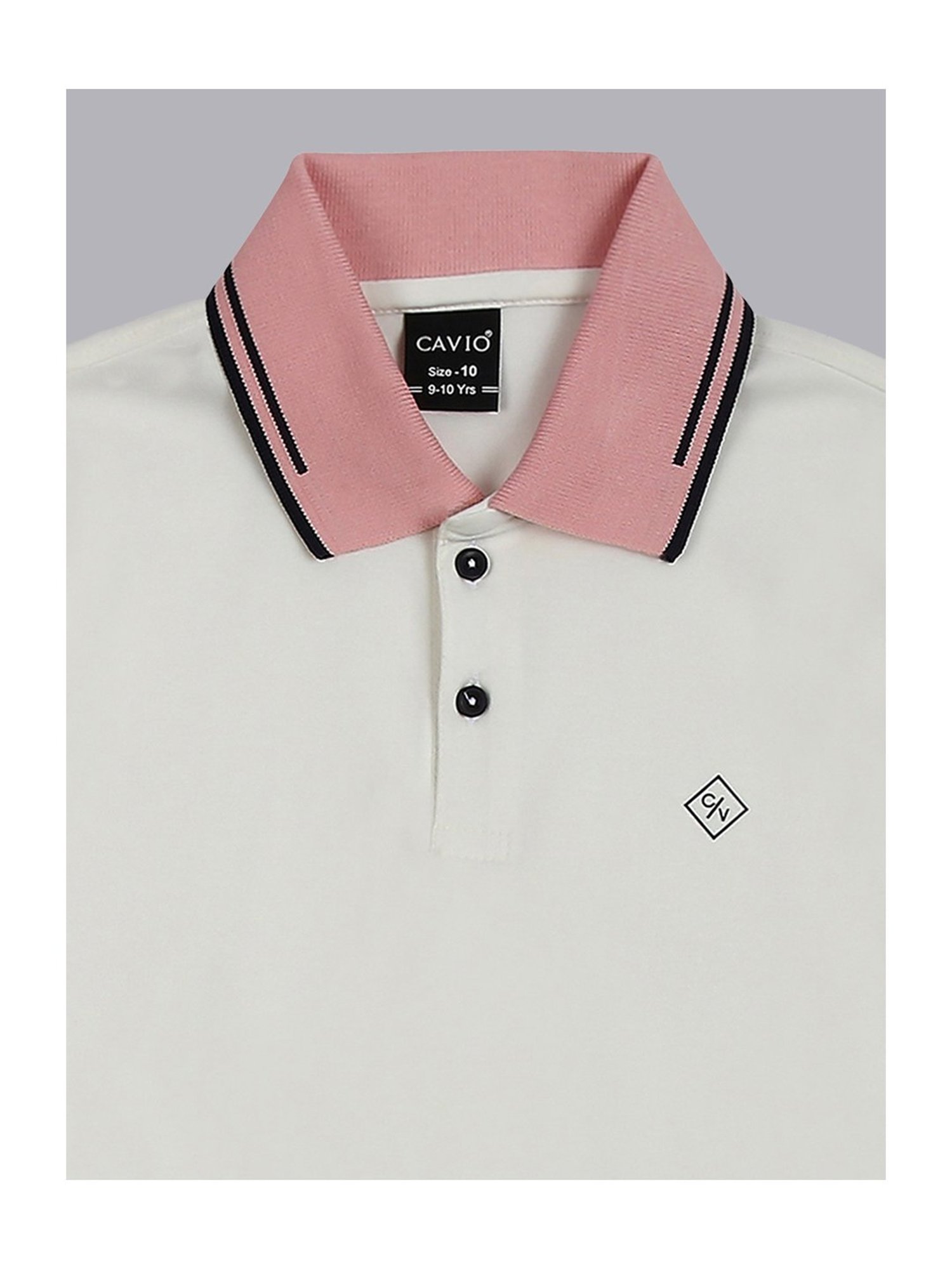 Pantaloons Junior Multicolor Cotton Striped Polo T-Shirt