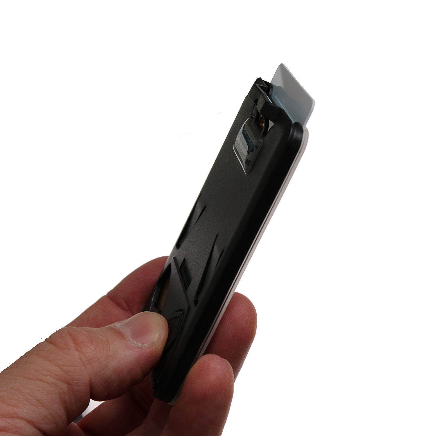 Black Carabiner Retractable ID Badge Reel with Belt Clip and Durable Protective ID Badge Holder for 3 Standard Sized Personal Cards