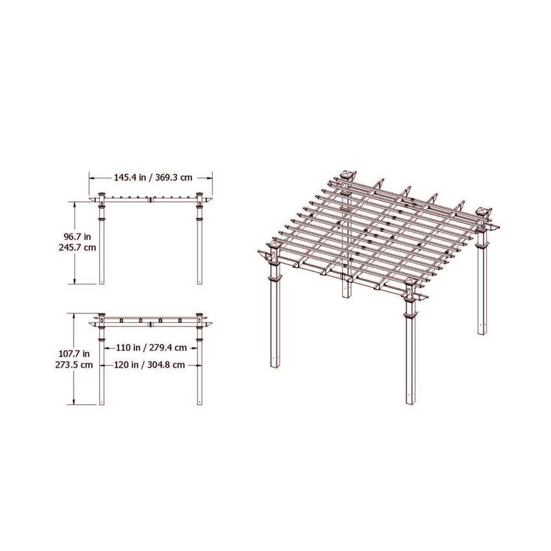 Venetian 10' x 10' Pergola - Vita