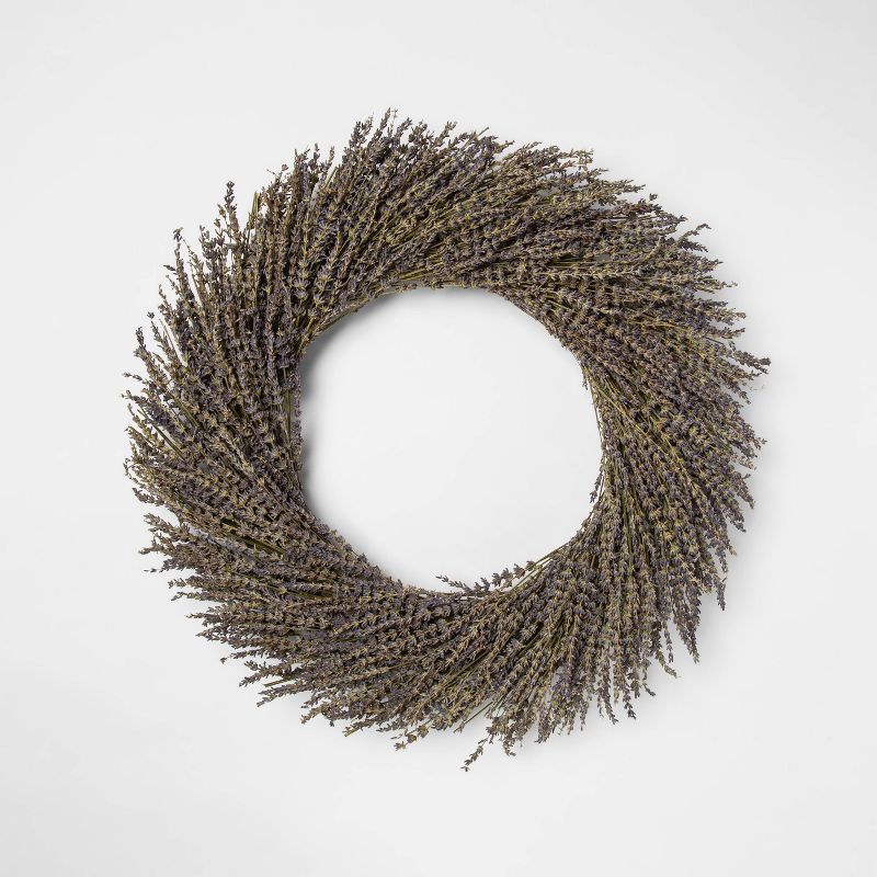 22" Dried Lavender Wreath Purple - Smith & Hawken™