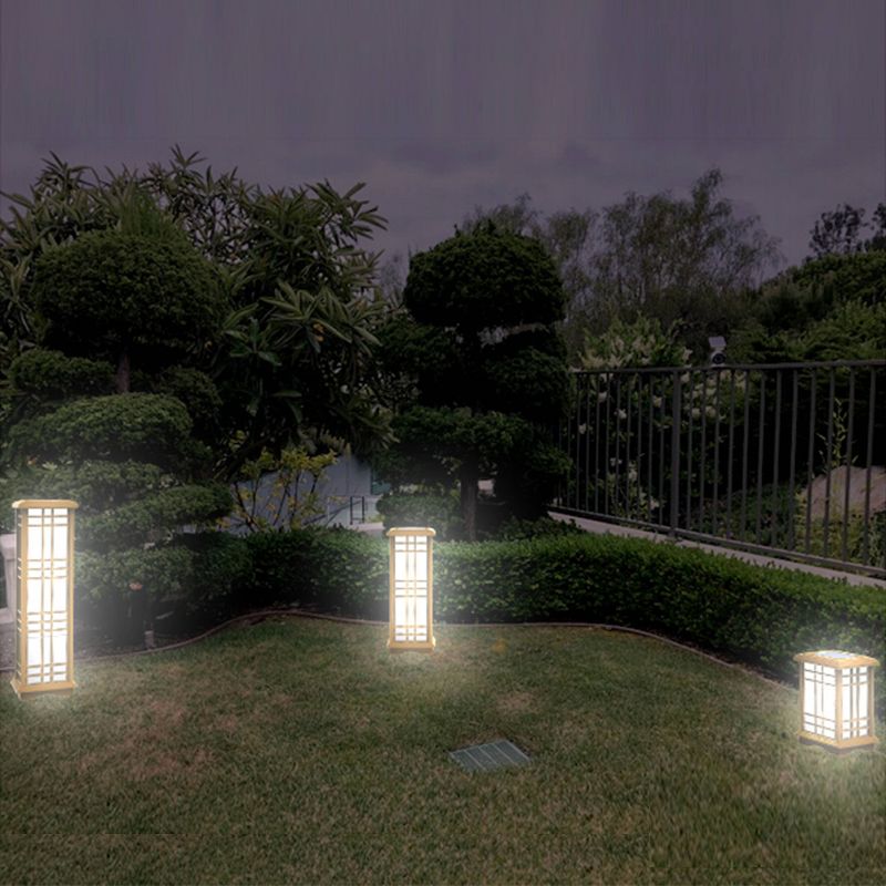 3pk Solar LED Zen Outdoor Lantern Bundle with Amber/White Light - Techko Maid