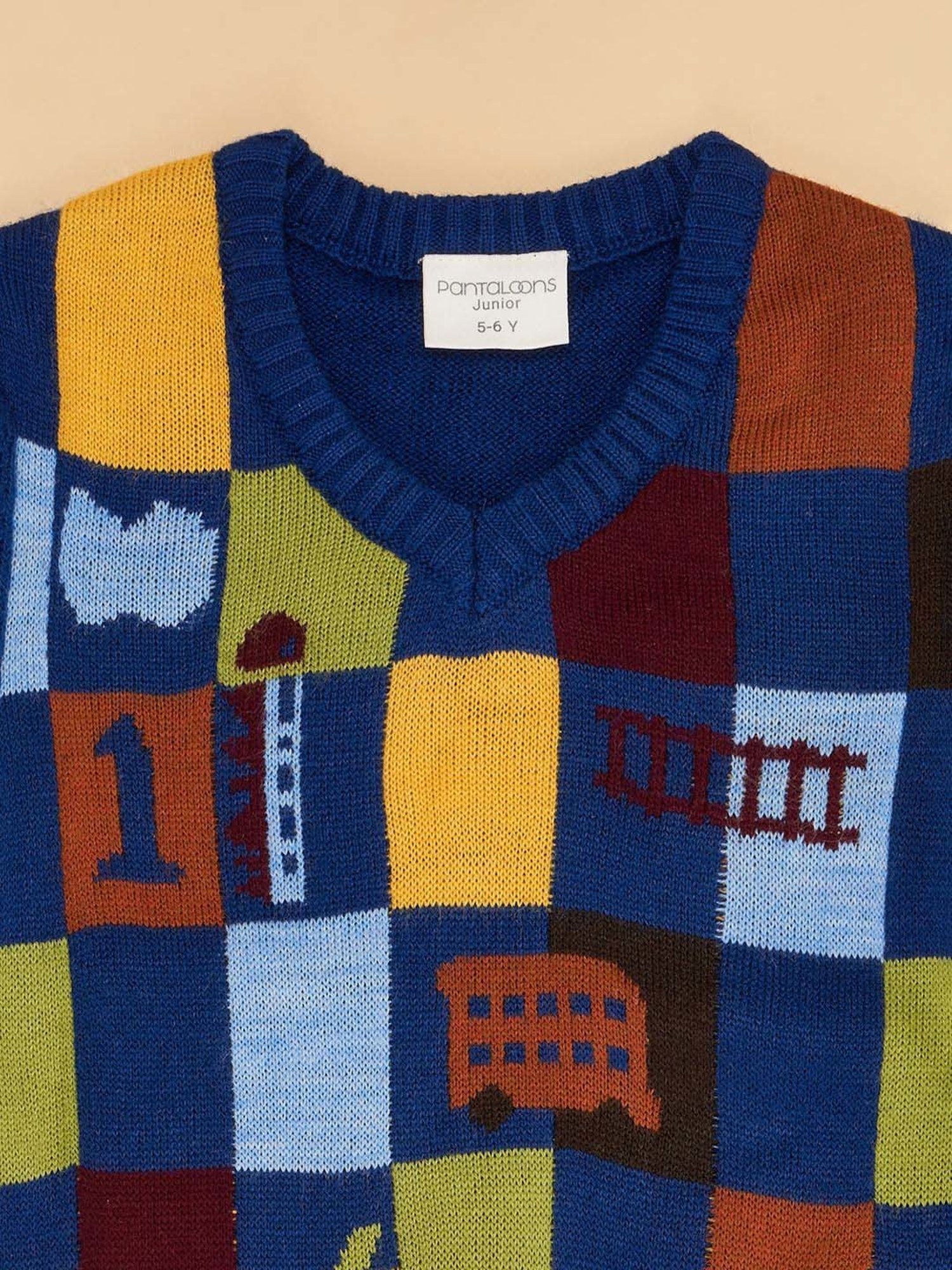 U.S. Polo Assn. Kids Black Self Design Sweater