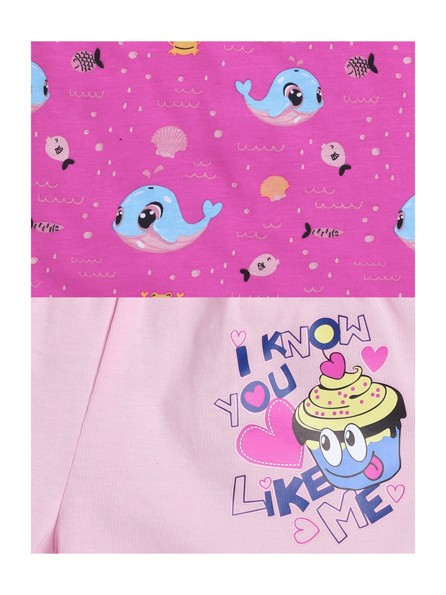 Bumzee Kids Pink Printed Top With Shorts