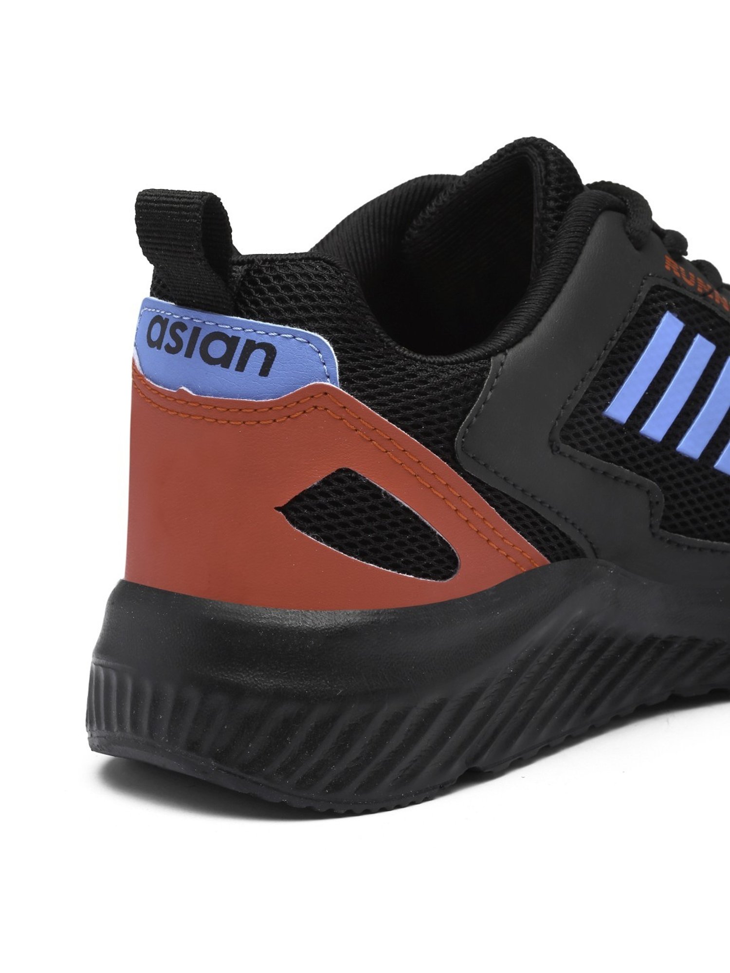 Asian Kids Core Black Running Shoes