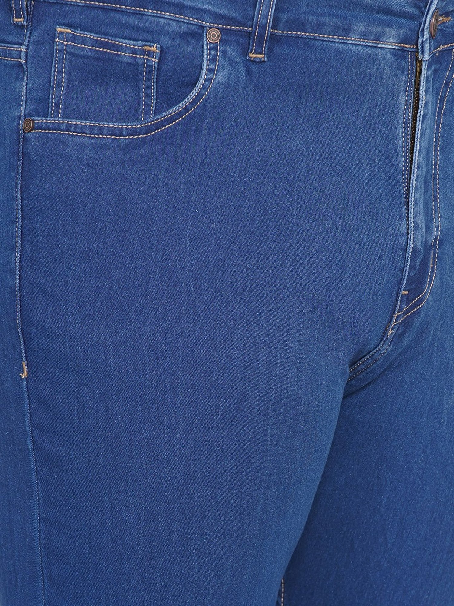 John Pride Blue Regular Fit Plus Size Jeans