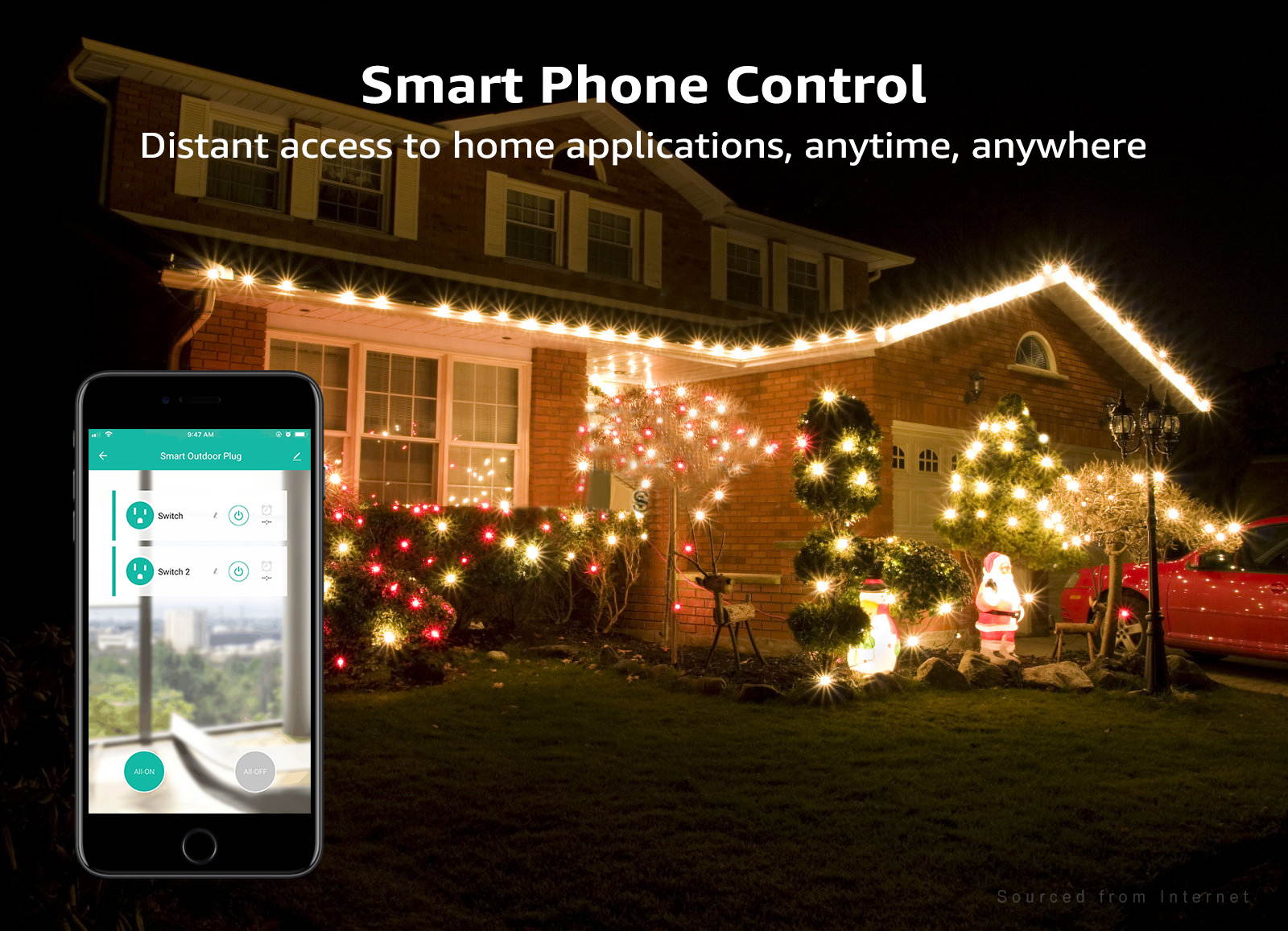 LITEdge Waterproof Smart Plug, 2-in-1 Outdoor WiFi Plug Power Outlet, Compatible with Google Home & Alexa, APP Wireless Remote Control Smart Outlet Socket, Pack of 2