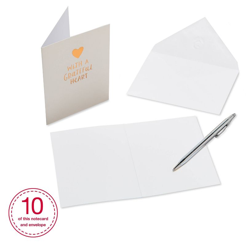 10ct Thank You Carlton Cards with Envelopes Grateful