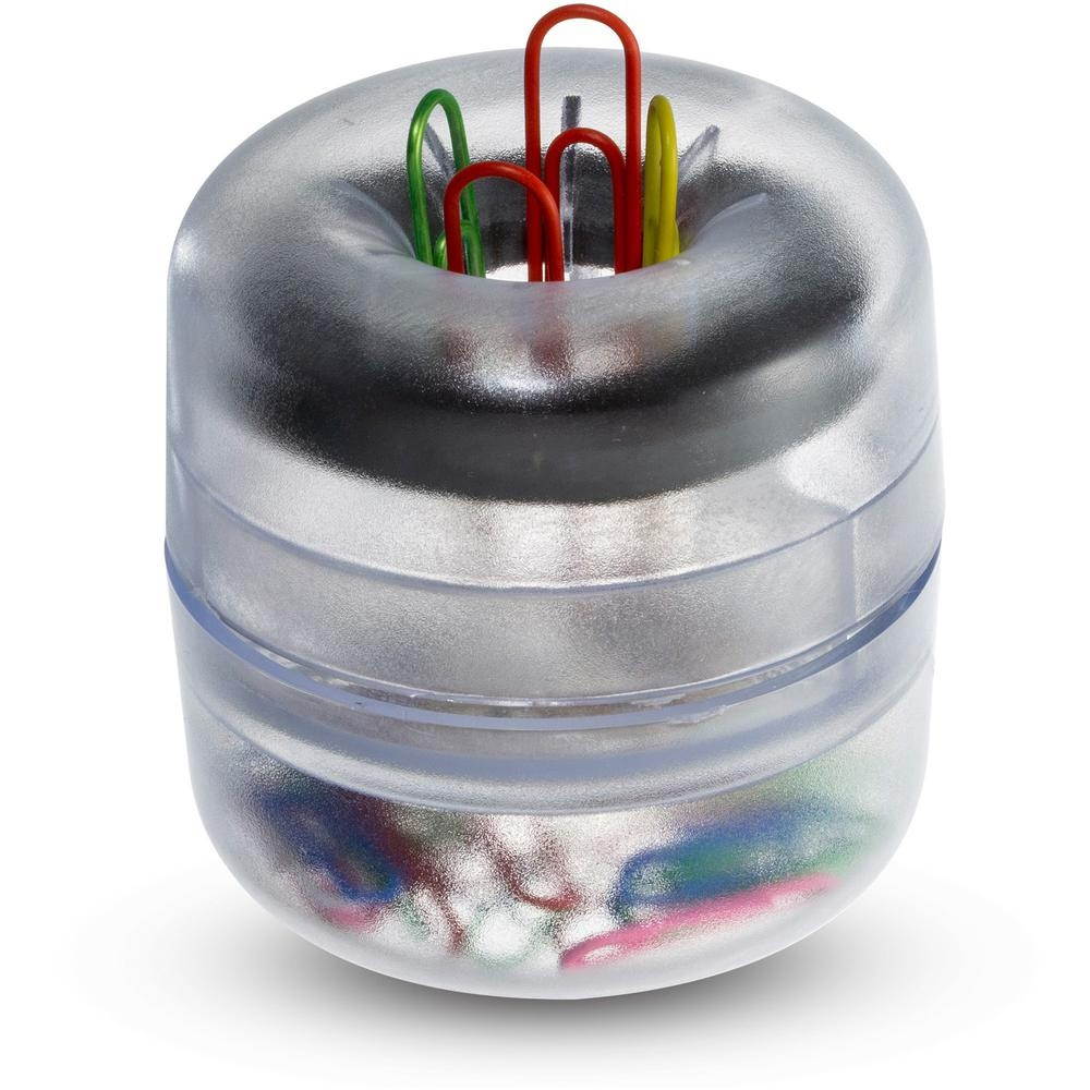 Officemate Paper Clip Dispenser, Clear, Plastic Frosted Clear  Plastic 93695