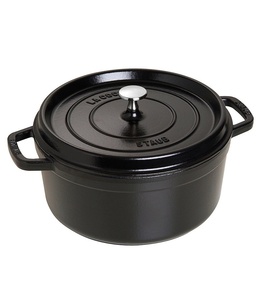 Staub Cast-Iron 5.5 QT Round Cocotte