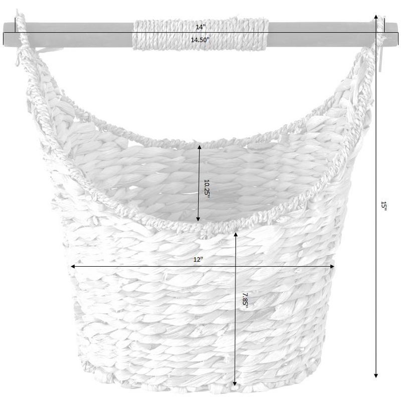 Vintiquewise Rustic Toilet Paper Holder - Magazine Basket