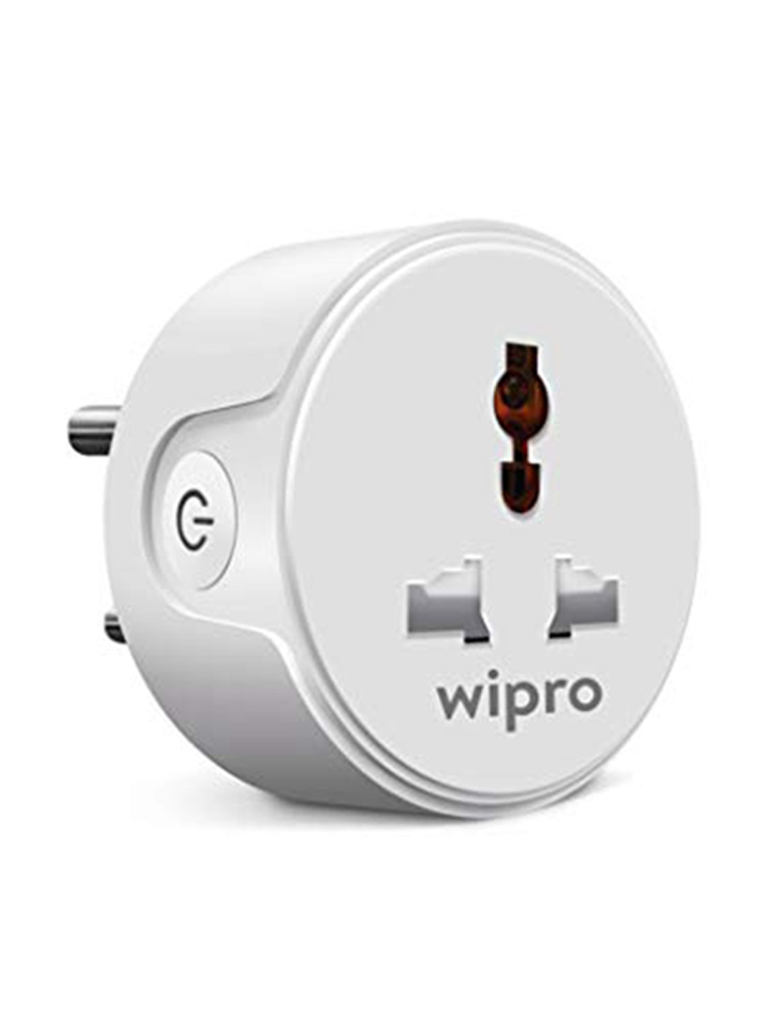 Wipro 10A Smart Plug Compatible with Alexa and Google Assistant - Pack of 2 (White)