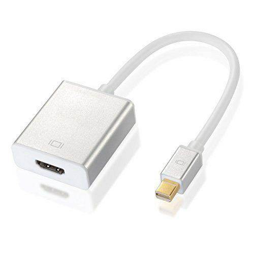 Mini DP to HDMI Cable Slim Aluminum Casing Mini DisplayPort to HDMI Adapter Support 1080P, DisplayPort to HDMI for MacBook Air/Pro, iMac, Microsoft Surface Pro, Monitor, Projector