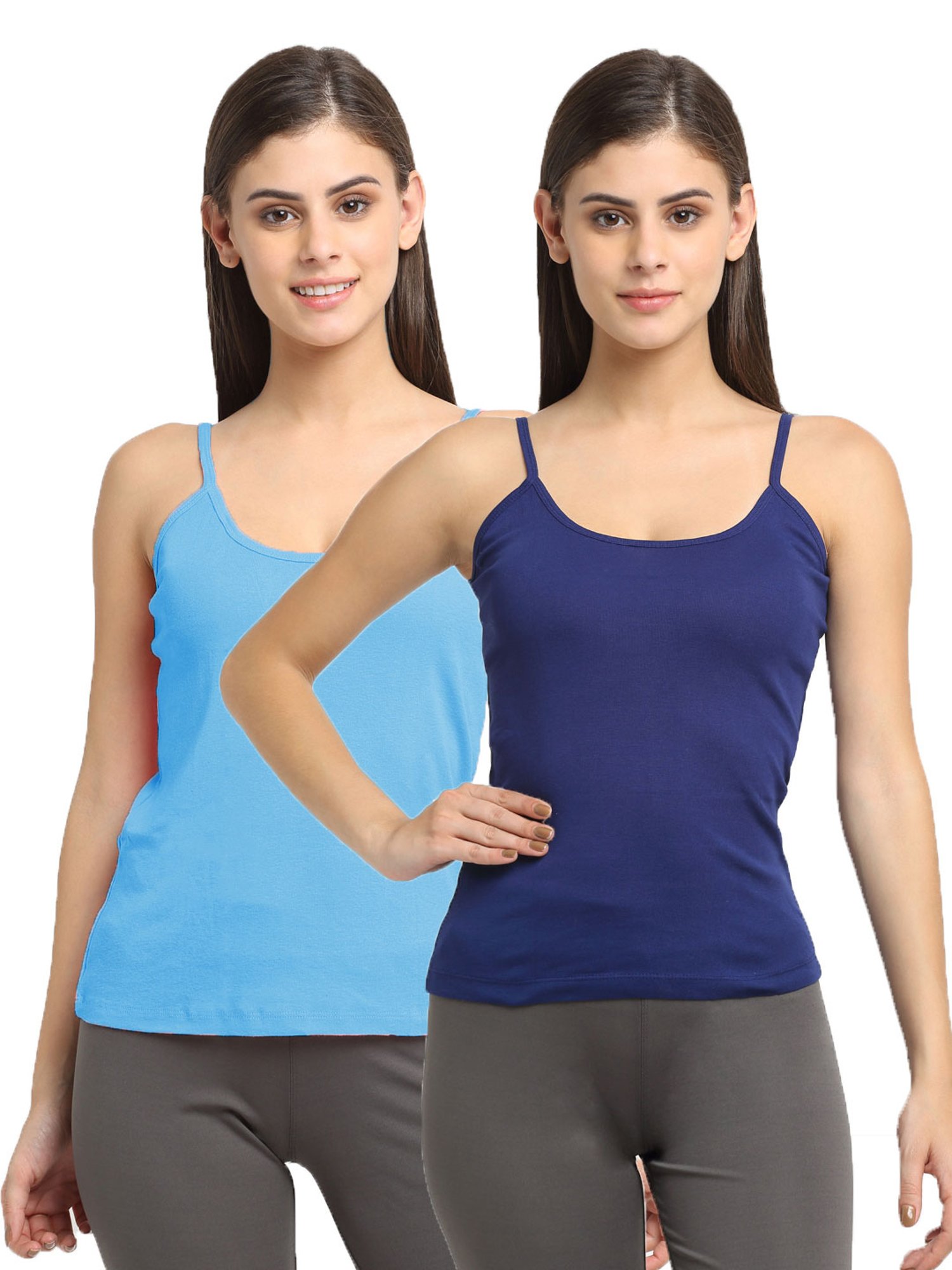 Friskers Blue Slim Fit Camisole