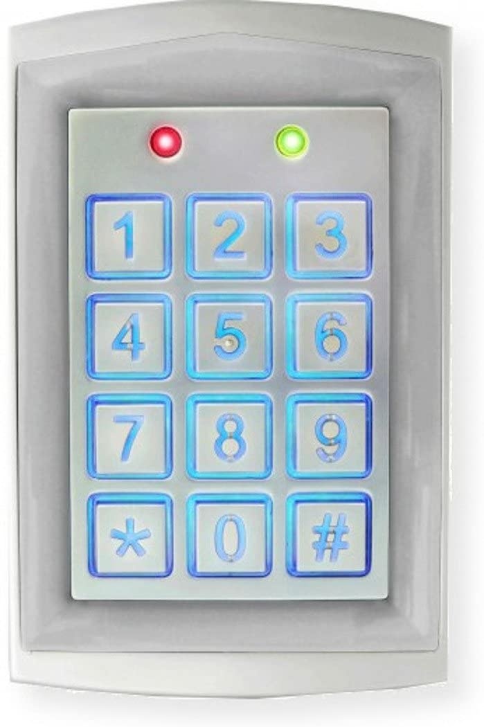 Seco-Larm SK-1323-SDQ Sealed Housing Weatherproof Stand-Alone Digital Access Keypad, Up to 1010 Users, Proximity Reader, Backlit Keys for Nighttime Use, Rugged Aluminum Construction