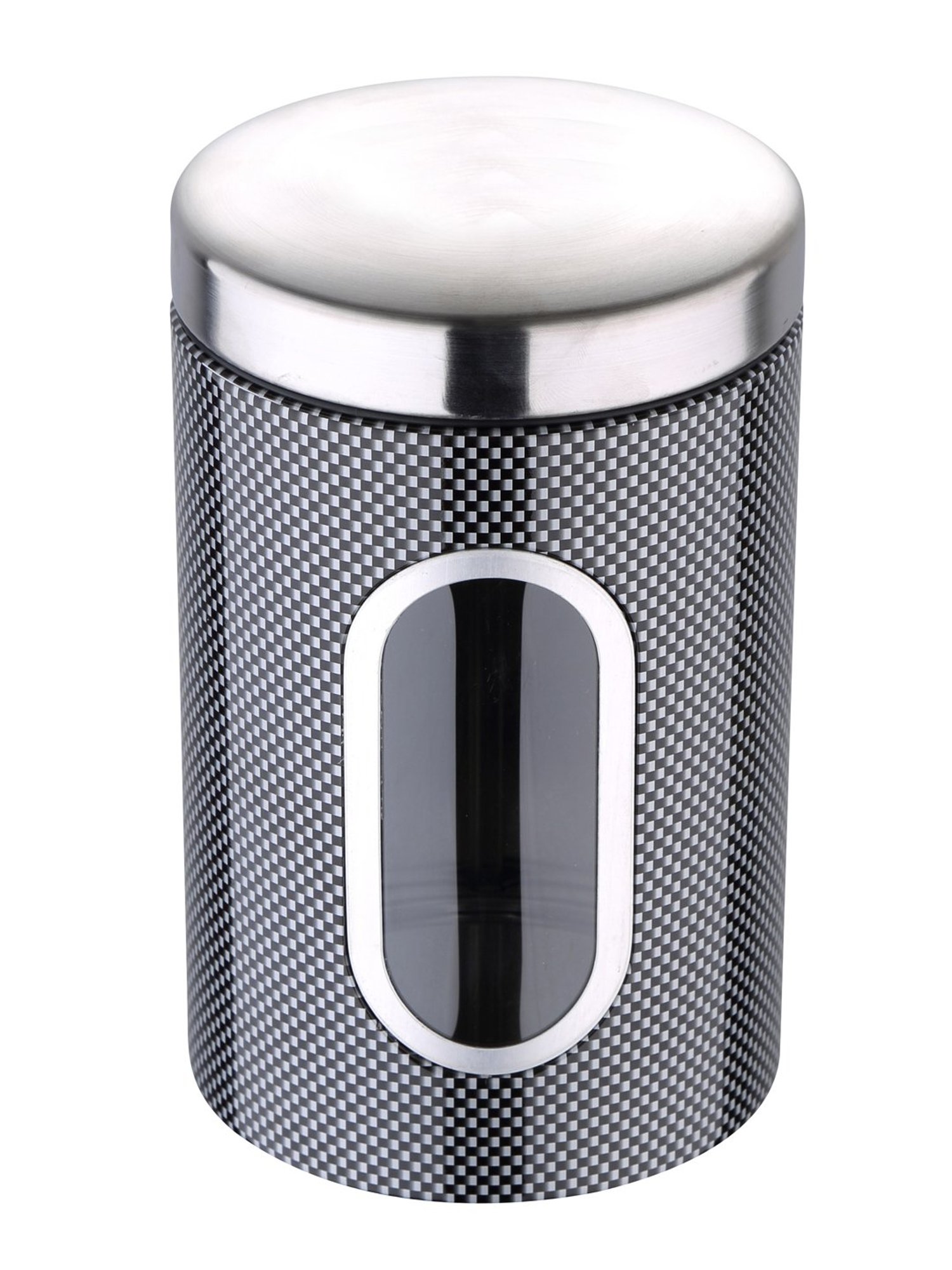 Bergner Carbon Grey Stainless Steel Storage Canister - Set of 1