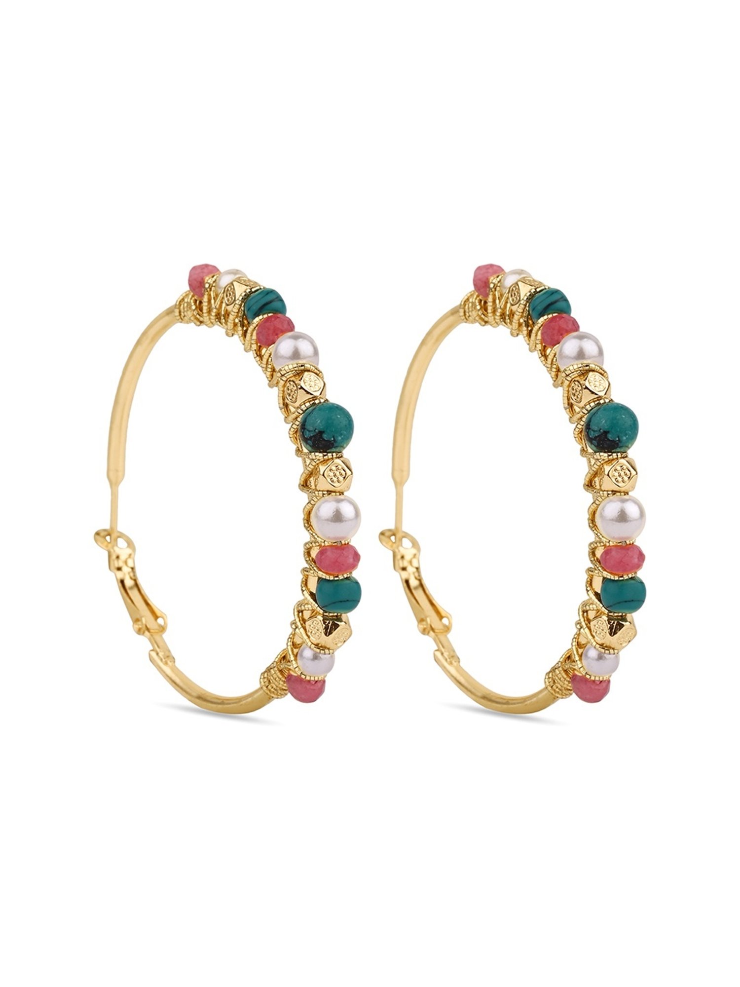 Accessorize London Multi Statement Beaded Hoop Earring