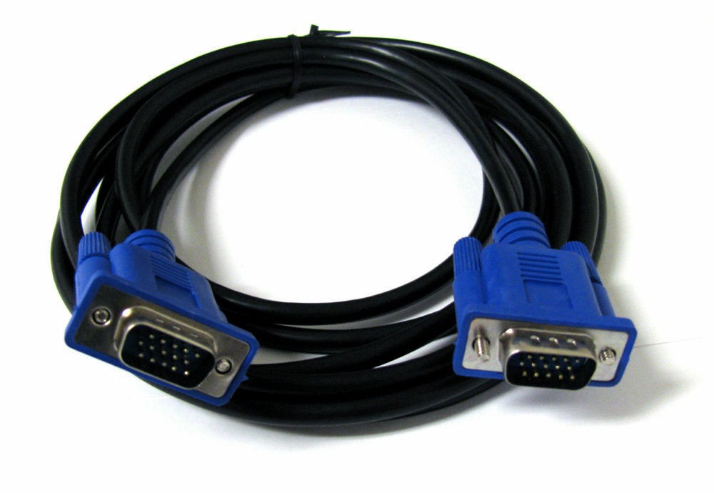 5 FT 5feet 15 PIN SVGA VGA Monitor M M Male 2 Male Cable BLUE CORD FOR PC TV